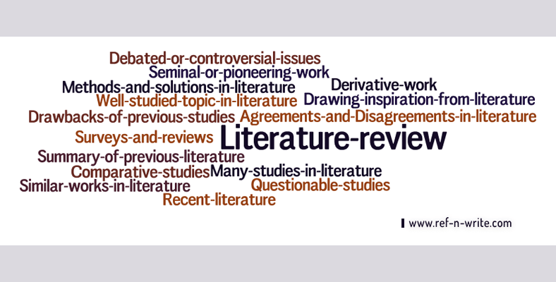 literature review academic phrases