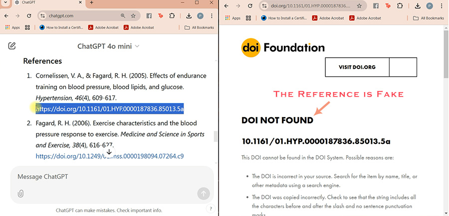 ChatGPT can generate fake references. You must check the references.